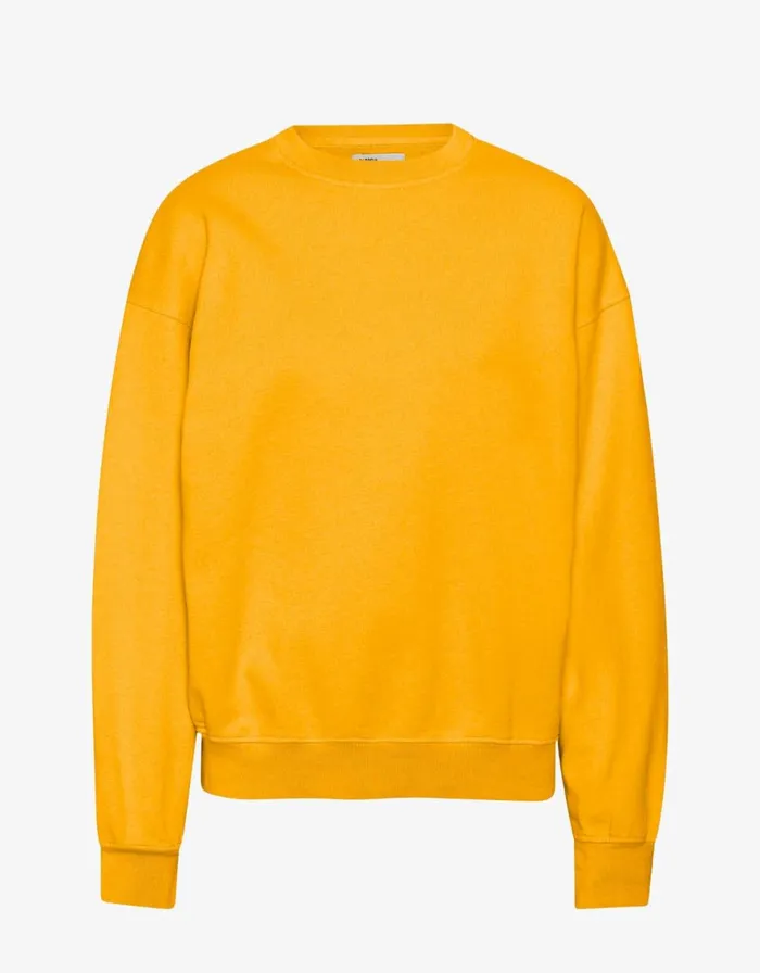 Women Crewneck Sweatshirts Colorful Standard Organic Oversized Crew Burned Yellow Women Crewneck Sweatshirts Colorful Standard Organic Oversized Crew Burned Yellow