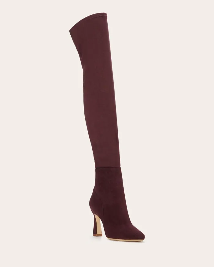 Women Dara Suede OverTheKnee Boots Burgundy Suede Ramy Brook Shoes