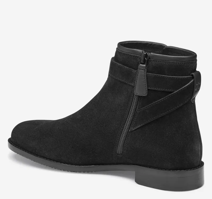 Women Darby Snap Bootie Black Suede JohnstonandMurphy Boots and Booties Women Darby Snap Bootie Black Suede JohnstonandMurphy Boots and Booties