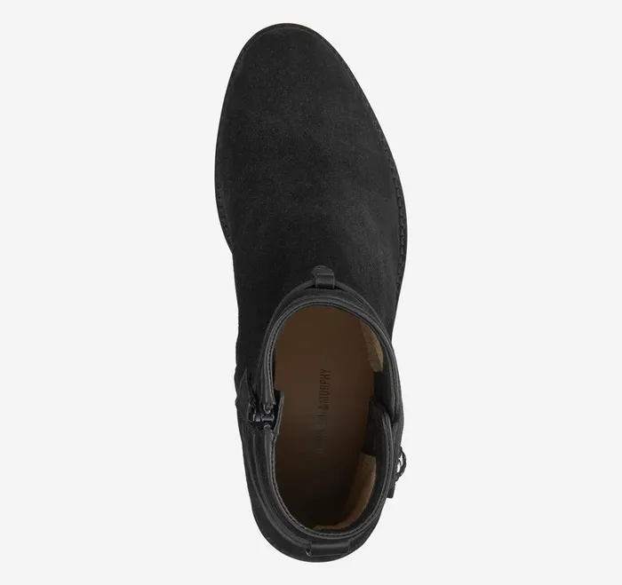 Women Darby Snap Bootie Black Suede JohnstonandMurphy Boots and Booties Women Darby Snap Bootie Black Suede JohnstonandMurphy Boots and Booties