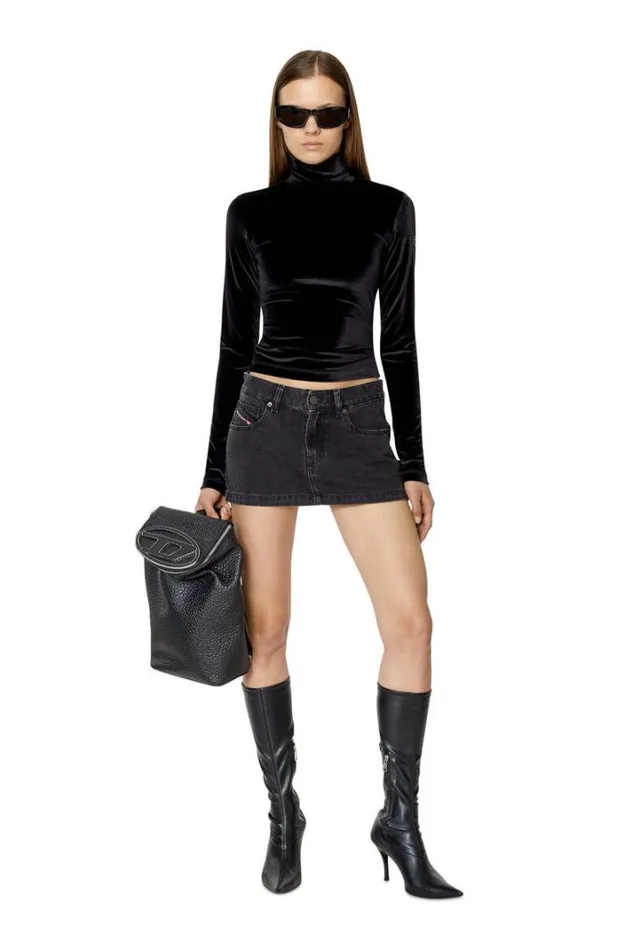 Women DeRon Mini Skirt Blackdark Grey Diesel Skirts