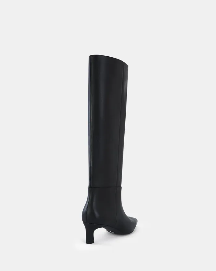 Women DELIWARE BLACK Long Boots Knee High Boots NOVO Shoes