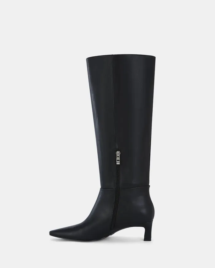 Women DELIWARE BLACK Long Boots Knee High Boots NOVO Shoes