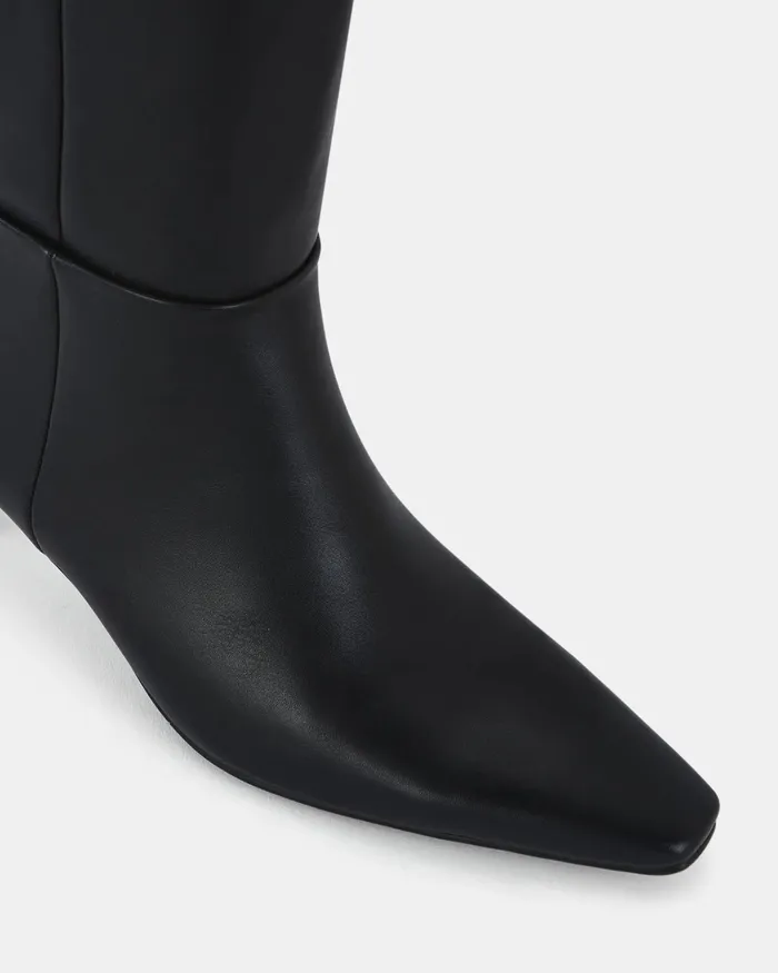 Women DELIWARE BLACK Long Boots Knee High Boots NOVO Shoes