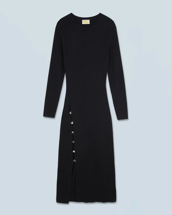 Women Dresses and Jumpsuits From Future Long Sleeve Long Dress Black