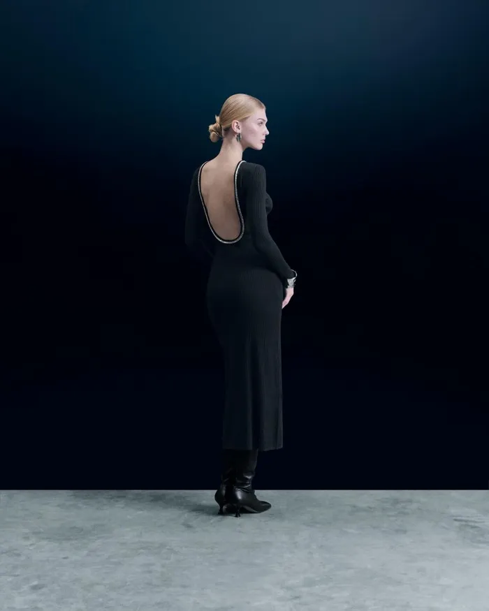 Women Dresses and Jumpsuits From Future Long Sleeves Long Dress Black
