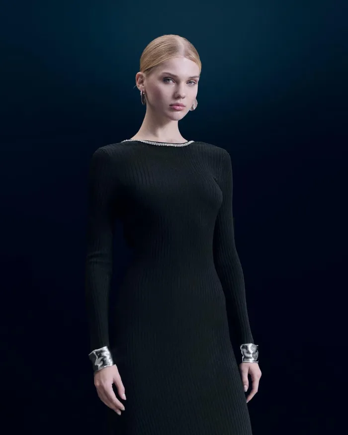 Women Dresses and Jumpsuits From Future Long Sleeves Long Dress Black