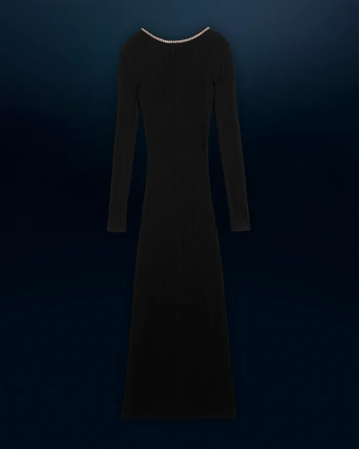 Women Dresses and Jumpsuits From Future Long Sleeves Long Dress Black