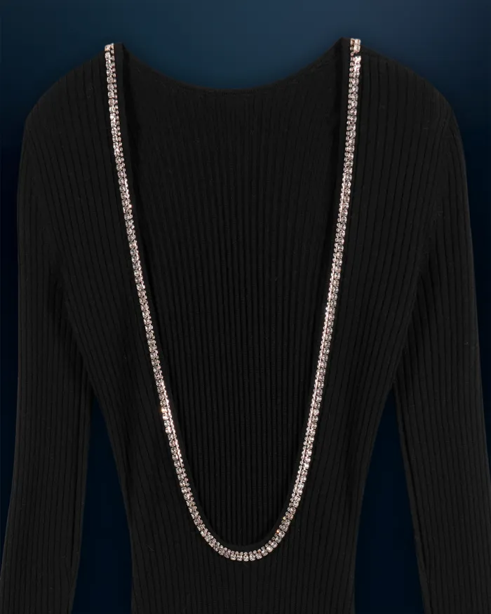 Women Dresses and Jumpsuits From Future Long Sleeves Long Dress Black