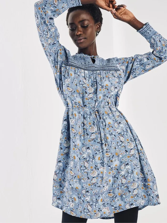 Women Dresses Fat Face Lucy Blue Festival Floral Dress