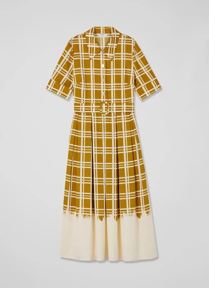 Women Dresses LKBennett Dora Organic Cotton DipDye Check Shirt Dress Multi Women Dresses LKBennett Dora Organic Cotton DipDye Check Shirt Dress Multi