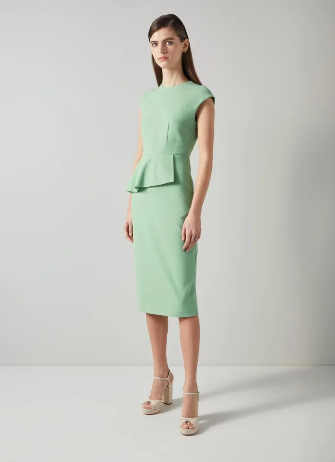 Women Dresses LKBennett Mia Green Dress With LENZING ECOVERO Viscose Green
