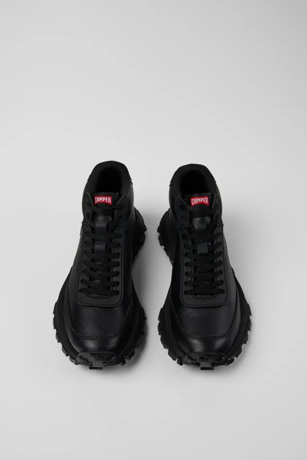Women Drift Trail VIBRAM Black Leather Sneakers Camper Ankle Boots Women Drift Trail VIBRAM Black Leather Sneakers Camper Ankle Boots