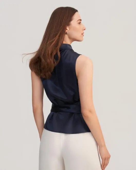 Women Elegant Silk Wrap Blouse Women Blouses Lilysilk Shirts