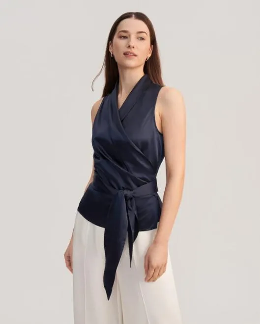 Women Elegant Silk Wrap Blouse Women Blouses Lilysilk Shirts