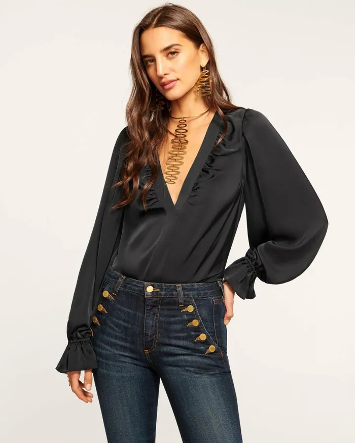 Women Eloise VNeck Blouse Ivory Ramy Brook Tops Women Eloise VNeck Blouse Ivory Ramy Brook Tops