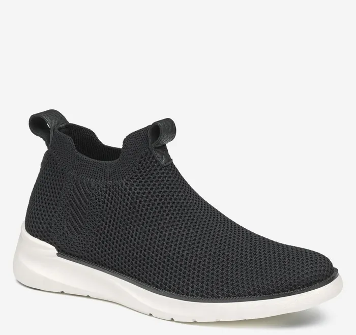Women Emery Knit Chelsea Boot Black Knit JohnstonandMurphy Boots and Booties