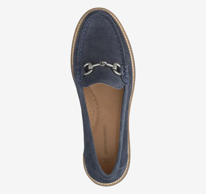Women Emmalynn Bit Loafer Navy Suede JohnstonandMurphy Mules and Loafers Women Emmalynn Bit Loafer Navy Suede JohnstonandMurphy Mules and Loafers