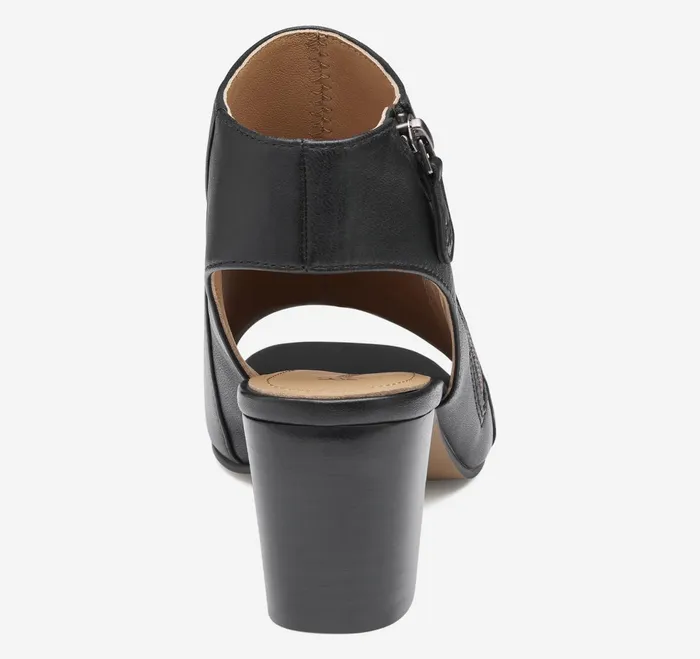Women Evelyn SideZip Bootie Black Glove Leather JohnstonandMurphy Boots and Booties