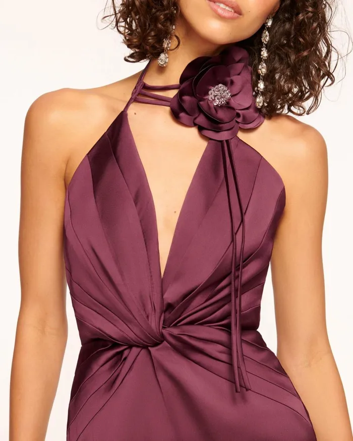 Women Evie Flower Mini Dress Cabernet Ramy Brook Dresses Women Evie Flower Mini Dress Cabernet Ramy Brook Dresses