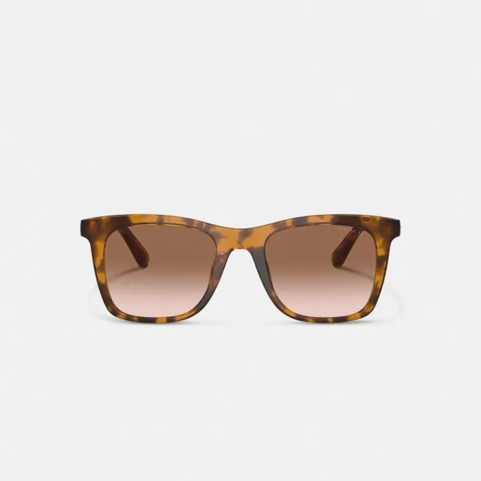 Women Eyewear Coach Disney X Coach Striped Square Sunglasses Dark Tortoise Coral Women Eyewear Coach Disney X Coach Striped Square Sunglasses Dark Tortoise Coral