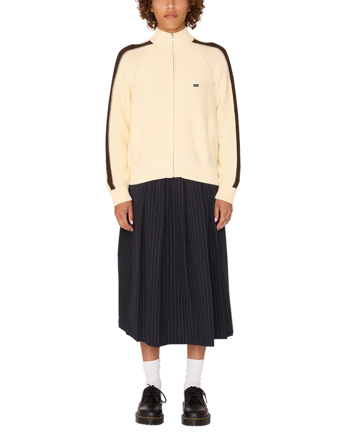 Women FRANKIE TRACK SWEATER Dove SWEATERS OBEY Clothing