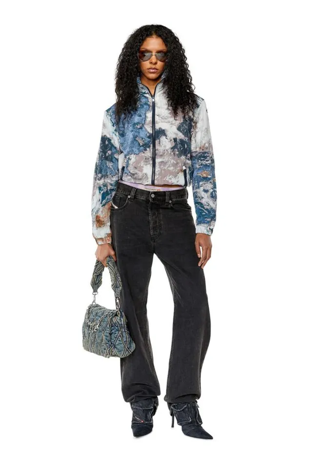 Women GWarrelCmf Whiteblue Diesel Outerwear And Jackets