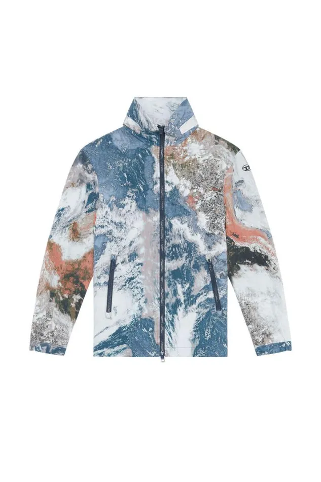 Women GWarrelCmf Whiteblue Diesel Outerwear And Jackets Women GWarrelCmf Whiteblue Diesel Outerwear And Jackets