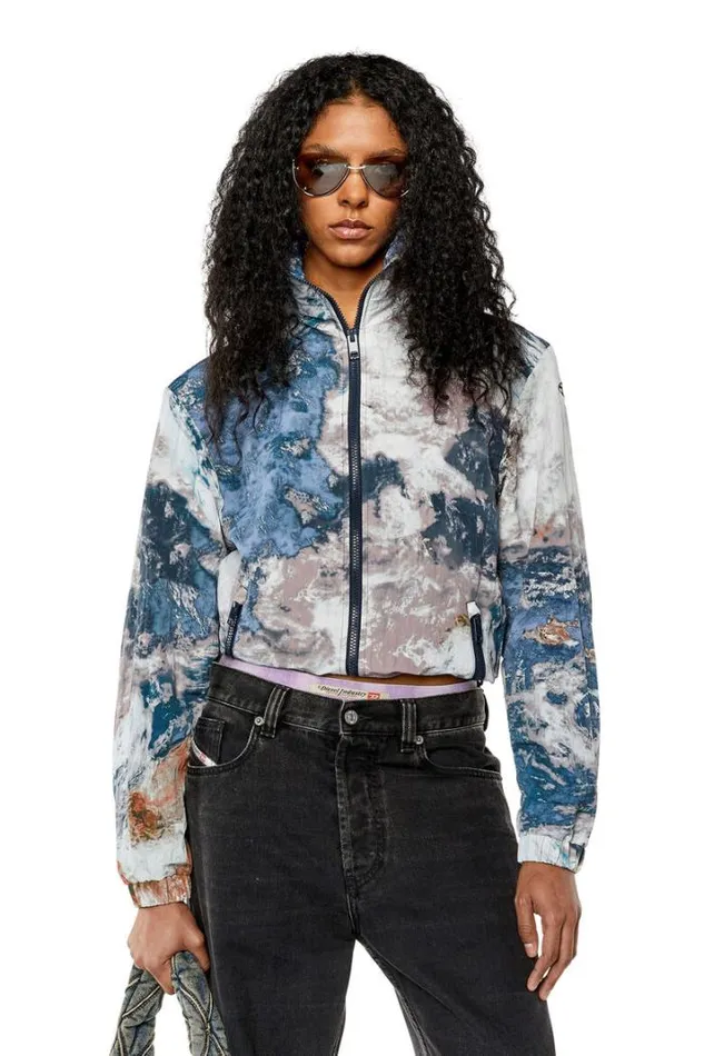 Women GWarrelCmf Whiteblue Diesel Outerwear And Jackets Women GWarrelCmf Whiteblue Diesel Outerwear And Jackets