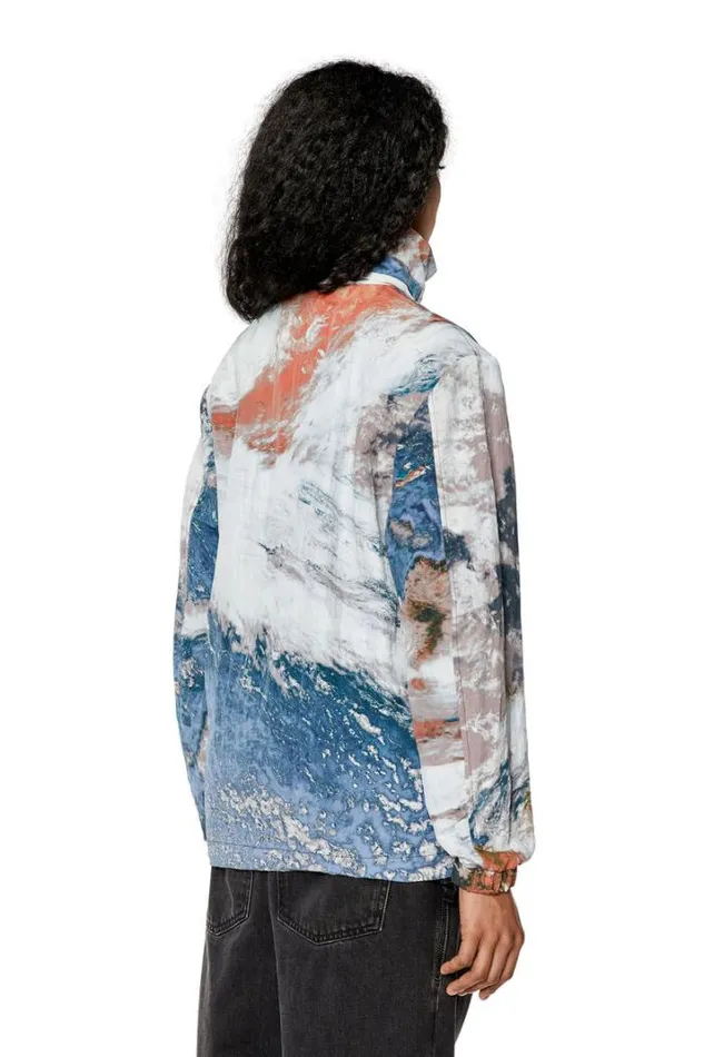 Women GWarrelCmf Whiteblue Diesel Outerwear And Jackets Women GWarrelCmf Whiteblue Diesel Outerwear And Jackets