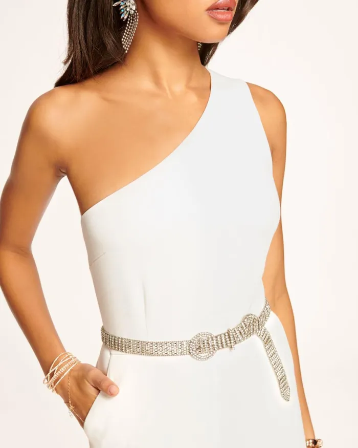 Women Gabriela One Shoulder Jumpsuit Ivory Ramy Brook Dresses Women Gabriela One Shoulder Jumpsuit Ivory Ramy Brook Dresses