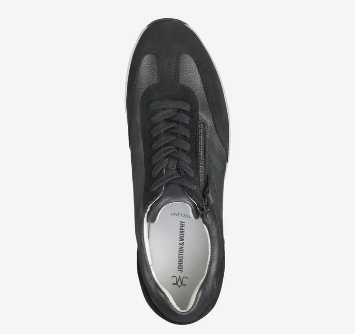 Women Gracie SideZip Lace Up Black Calfskinsuede JohnstonandMurphy Sneakers Women Gracie SideZip Lace Up Black Calfskinsuede JohnstonandMurphy Sneakers