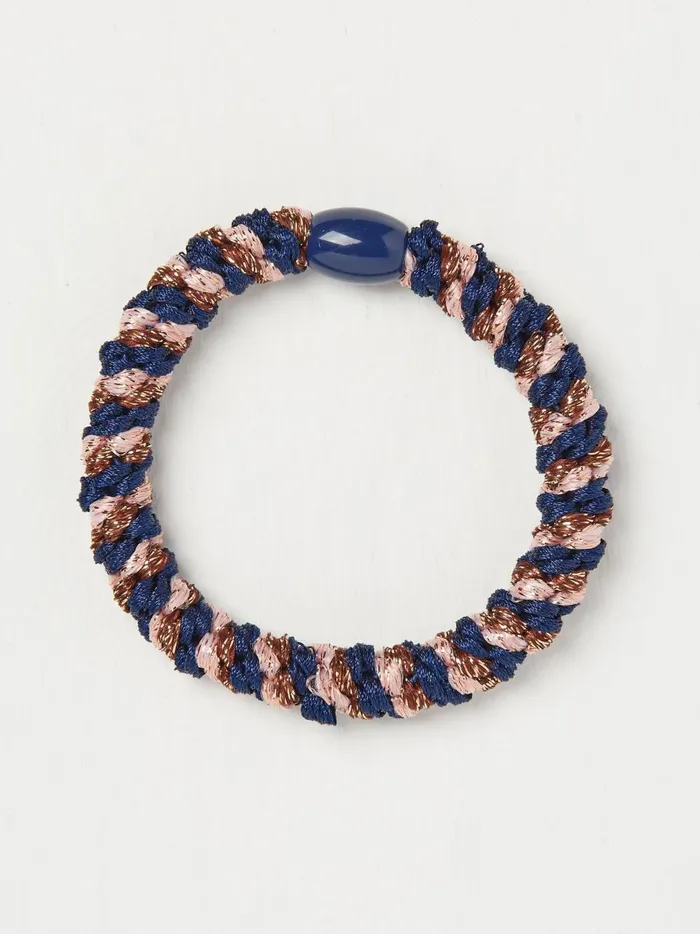 Women Hair Accessories Fat Face Navy Twist Hair Tie
