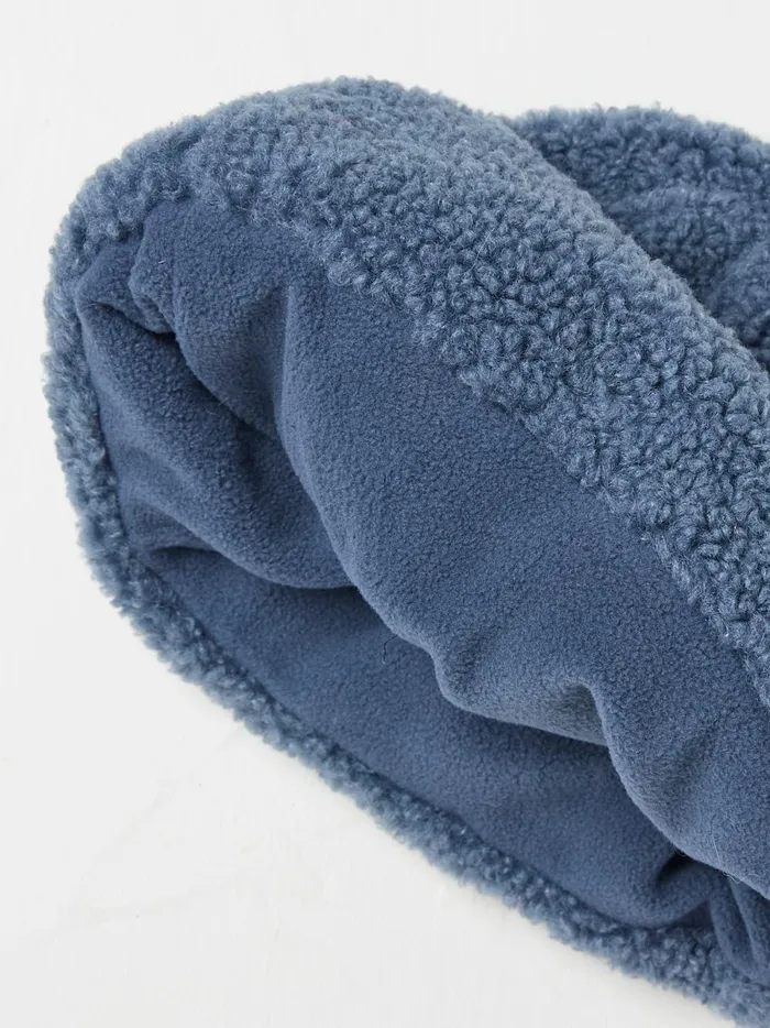 Women Hats Fat Face Blue Borg Beanie