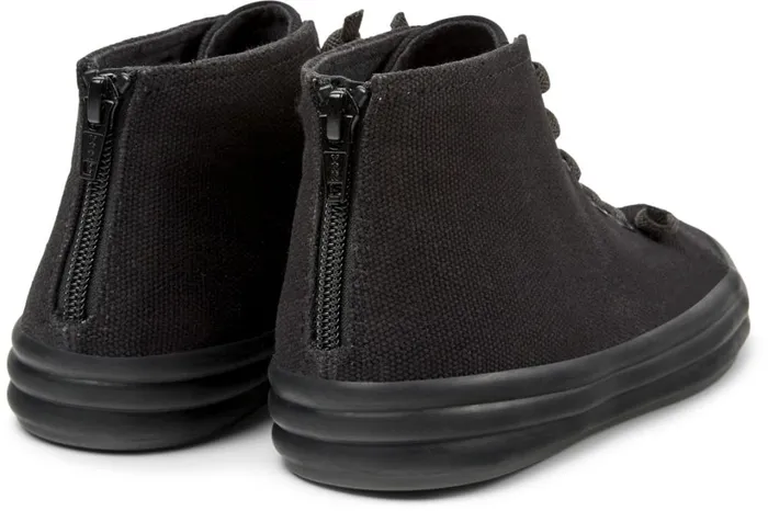 Women Hoops Black Textile Sneakers Camper Ankle Boots