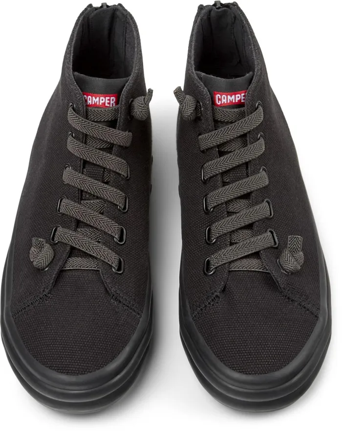 Women Hoops Black Textile Sneakers Camper Ankle Boots