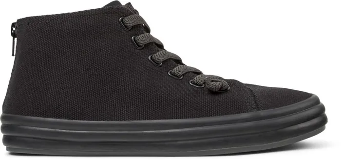 Women Hoops Black Textile Sneakers Camper Ankle Boots
