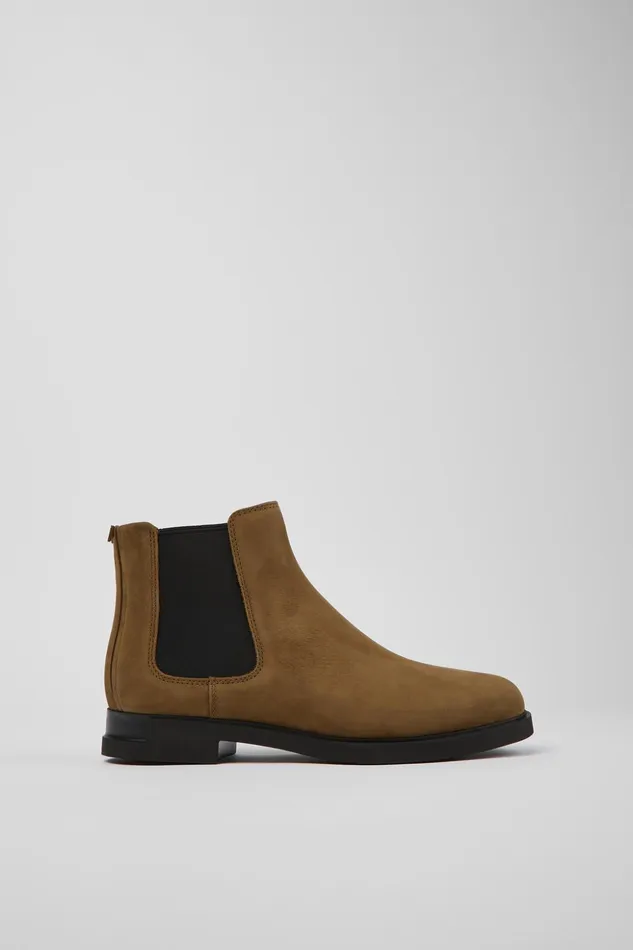 Women Iman Brown Nubuck Chelsea Boots Camper Ankle Boots Women Iman Brown Nubuck Chelsea Boots Camper Ankle Boots