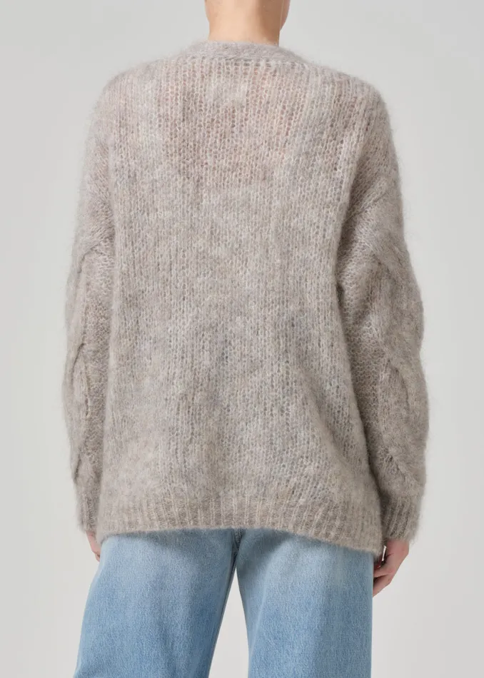 Women Jackets and Coats Citizens Of Humanity Padma Cable Cardigan In Oatmeal Grey