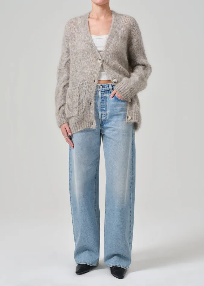 Women Jackets and Coats Citizens Of Humanity Padma Cable Cardigan In Oatmeal Grey