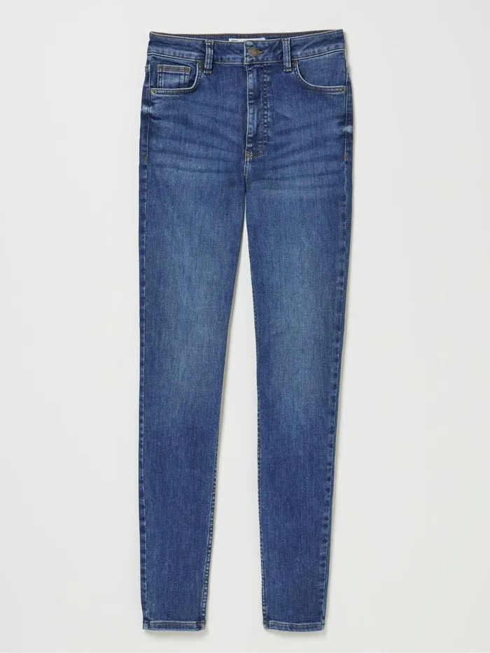 Women Jeans Fat Face Harlow Dark Vintage Blue Highwaist Skinny Jeans
