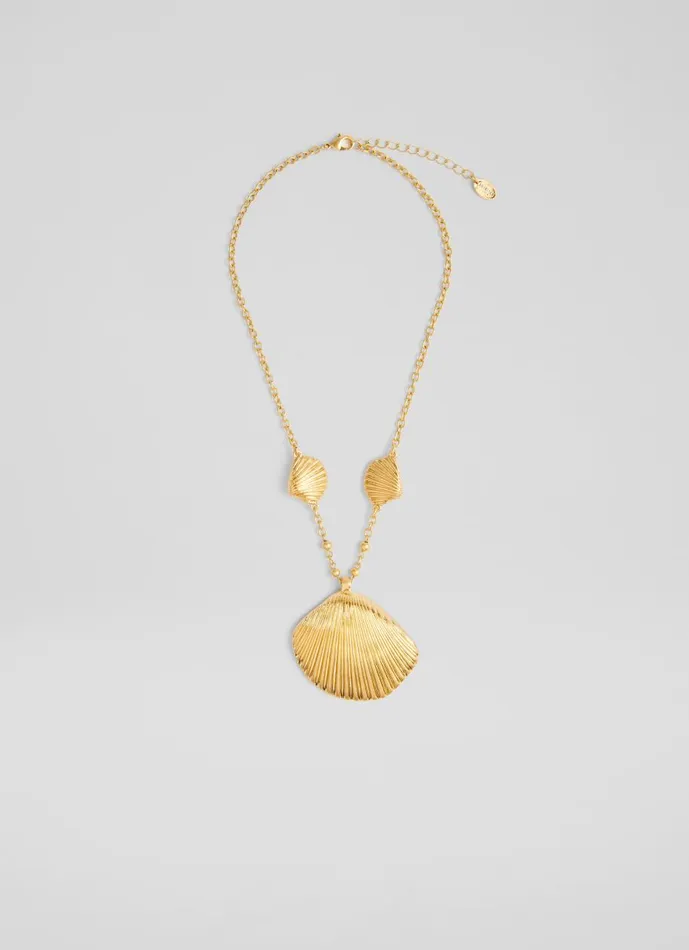 Women Jewellery LKBennett Coral GoldTone Shell Necklace