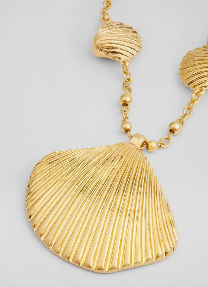 Women Jewellery LKBennett Coral GoldTone Shell Necklace Women Jewellery LKBennett Coral GoldTone Shell Necklace