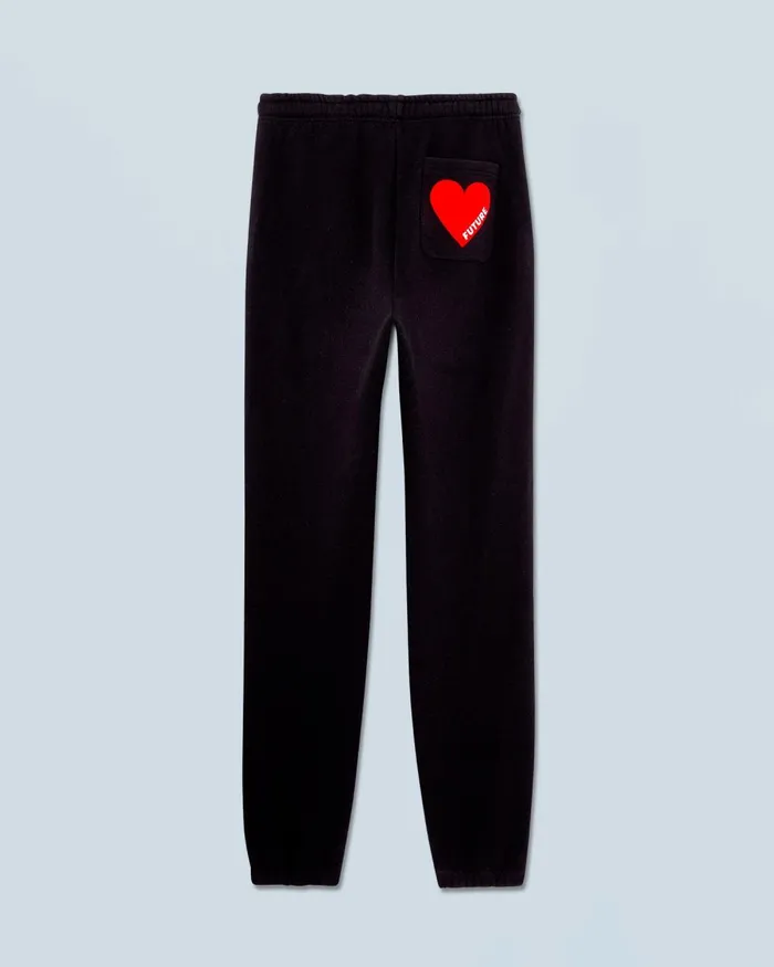 Women Joggers From Future Straight Heart Joggers Black