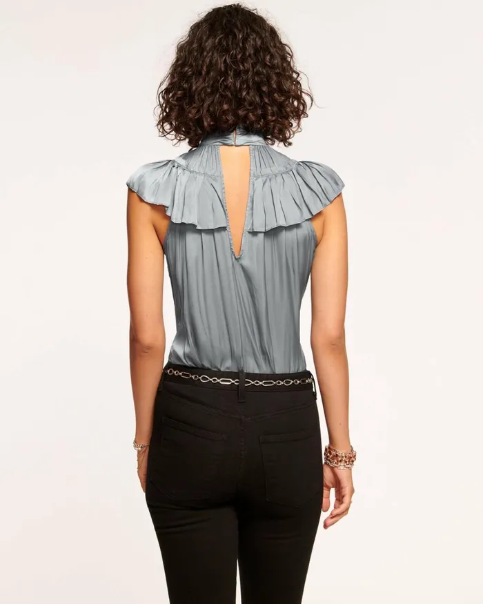 Women Journee Mock Neck Top Slate Grey Ramy Brook Tops Women Journee Mock Neck Top Slate Grey Ramy Brook Tops
