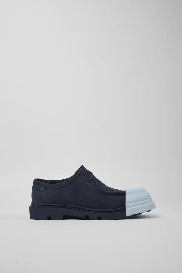 Women Junction Blue Nubuck Shoes Camper Formal Shoes Women Junction Blue Nubuck Shoes Camper Formal Shoes