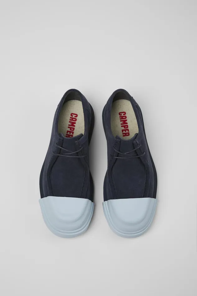 Women Junction Blue Nubuck Shoes Camper Formal Shoes Women Junction Blue Nubuck Shoes Camper Formal Shoes