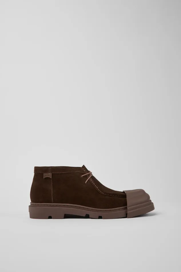 Women Junction Brown Nubuck Shoes Camper Ankle Boots Women Junction Brown Nubuck Shoes Camper Ankle Boots