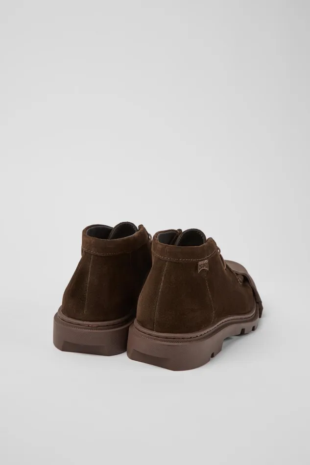 Women Junction Brown Nubuck Shoes Camper Ankle Boots Women Junction Brown Nubuck Shoes Camper Ankle Boots