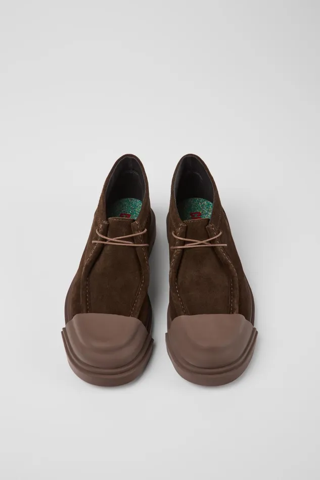 Women Junction Brown Nubuck Shoes Camper Ankle Boots Women Junction Brown Nubuck Shoes Camper Ankle Boots